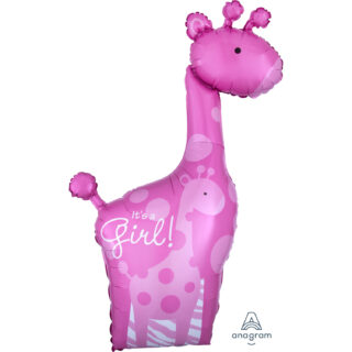 Anagram Mum & Baby Pink Giraffes Super Shape XL Foil Balloons 25