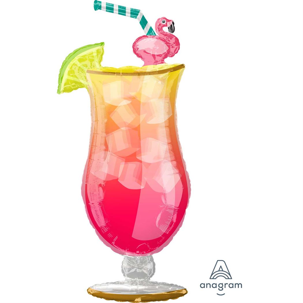 Anagram Tropical Drink SuperShape Foil Balloons 20"/50cm w x 41"/104cm h P35