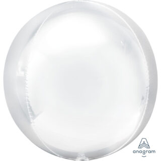 Anagram White Orbz XL Packaged Foil Balloons 15
