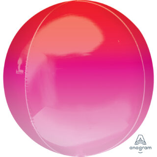 Anagram Ombre Red & Pink Orbz Packaged Foil Balloons G20 - 4055301