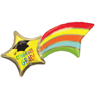 Anagram Rainbow Grad Shooting Star SuperShape Foil Balloons 27