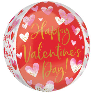 Anagram Happy Valentines Watercolour Orbz Foil Balloons G20