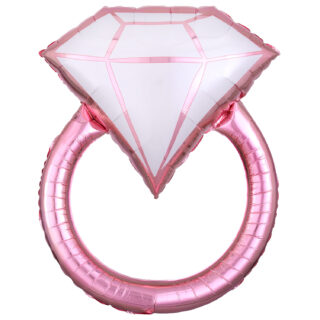 Anagram Blush Wedding Ring SuperShape XL Foil Balloons 24