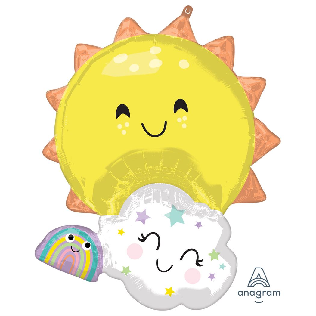Anagram Rainbow Family SuperShape XL Foil Balloons 24"/60cm w 35"/88cm h P35