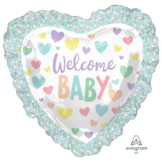 Anagram Baby Ruffle Heart SuperShape Foil Balloons 28