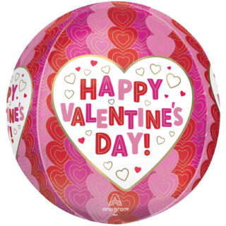Anagram Happy Valentine's Day Wrapped In Hearts Orbz Foil Balloons G20