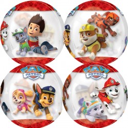 Anagram Paw Patrol Chase & Marshall Clear Orbz Foil Balloons 15