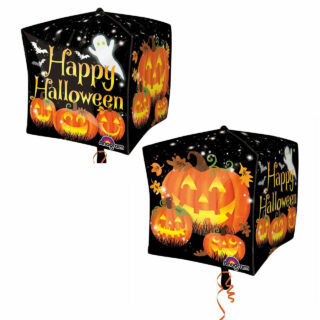 Anagram 38cm Cube Halloween Happy Pumpkin Jack o Lantern Foil - 33834