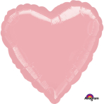 Anagram Metallic Pearl Pastel Pink Heart Standard Unpackaged Foil Balloons S15
