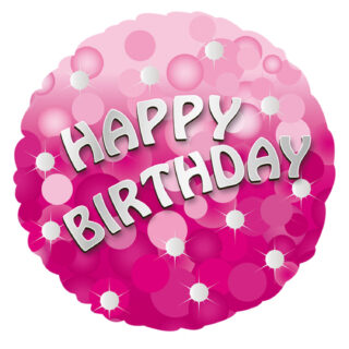 Anagram Pink Sparkle Party Happy Birthday Standard Foil Balloons S40