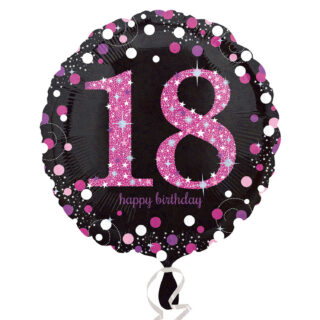 Anagram Pink Sparkling Celebration 18th Standard Foil Prismatic Balloons S40 -3378301