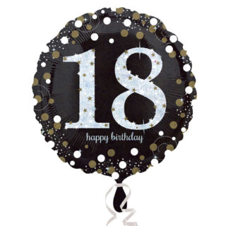 Anagram Gold Sparkling Celebration 18th Birthday Standard Foil Balloons S40