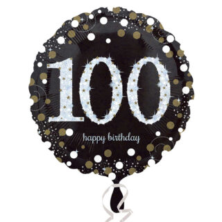 Anagram Gold Sparkling Celebration 100th Birthday Standard Foil Balloons S40