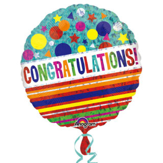 Anagram Congratulations Sparkle Standard Holographic Foil Balloons S40