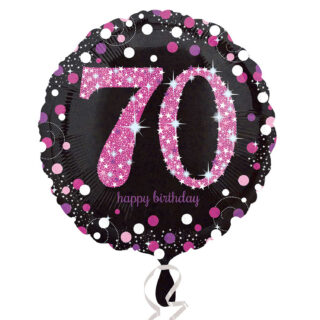 Anagram Pink Sparkling Celebration 70th Birthday Standard Foil Balloons S40 - 3378901
