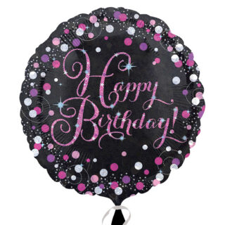 Anagram Pink Sparkling Celebration Prismatic Standard Foil Balloons S40 - 3378201