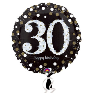 Anagram Gold Sparkling Celebration 30th Birthday Standard Foil Balloons S40