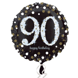 Anagram Gold Sparkling Celebration 90th Birthday Standard Foil Balloons S40