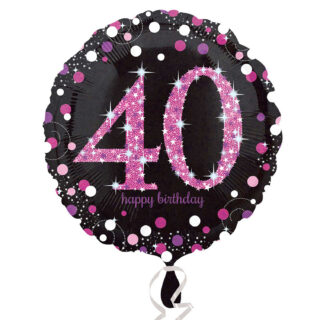 Anagram Pink Sparkling Celebration 40th Standard Foil Prismatic Balloons S40 - 3378601