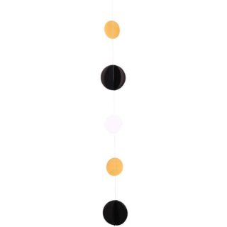 Black / White / Gold Circle Balloon Tail