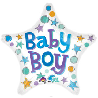 Anagram Baby Boy Star Standard Foil Balloons S40