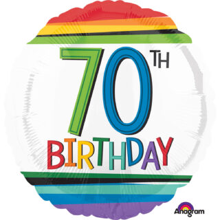 Anagram Rainbow Birthday 70th Standard Foil Balloons S40 - 3443801