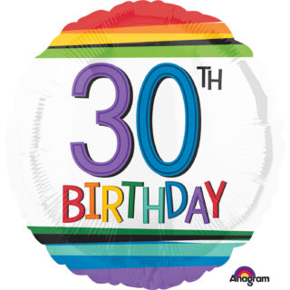 Anagram Rainbow Birthday 30th Standard Foil Balloons S40