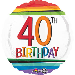Anagram Rainbow Birthday 40th Standard Foil Balloons S40 - 3443501