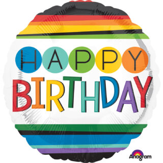 Anagram Rainbow Happy Birthday Standard Foil Balloons S40