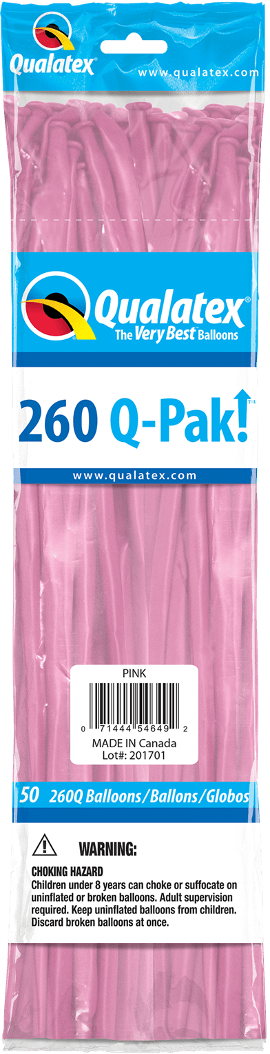 260 Q-PAK PINK 50CT - QUALATEX PLAIN LATEX