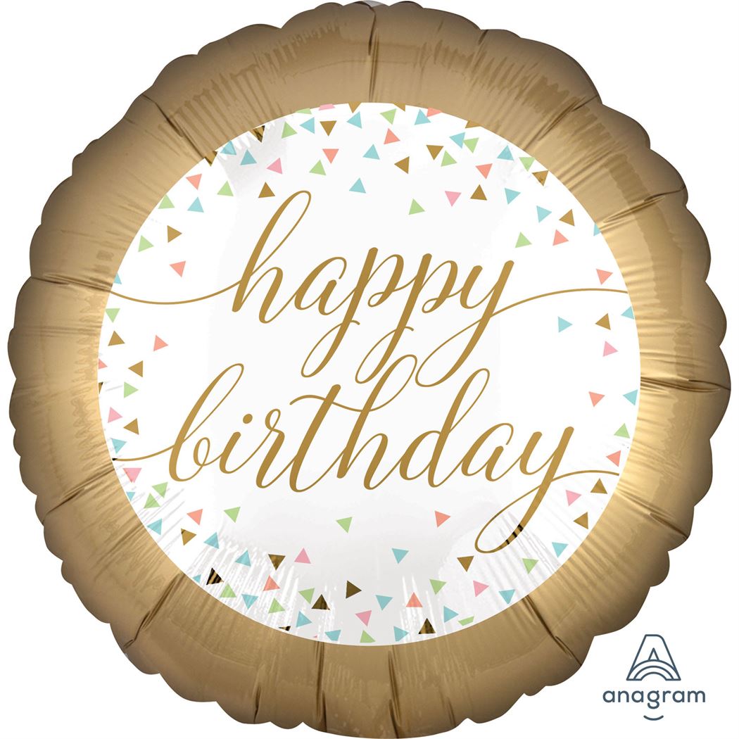 Anagram Happy Birthday Confetti Fun Standard Foil Balloons S40 *