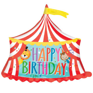 Anagram Happy Birthday Circus Tent SuperShape Foil Balloons 28