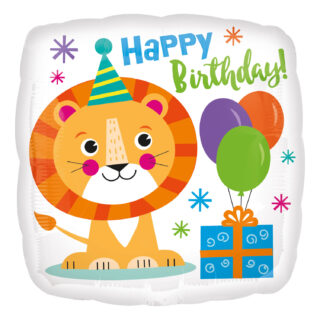 Happy Birthday Lion Standard HX Foil Balloons S40