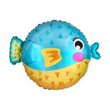 Anagram Puffer Fish Standard Shape Foil Balloons 19"/48cm w x 14"/35cm h S50 - 4120001