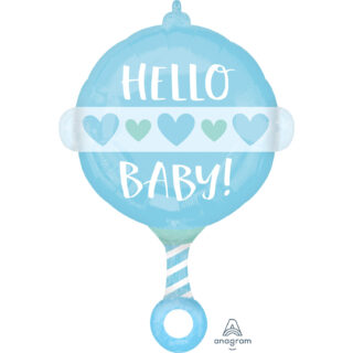 Anagram Baby Boy Rattle Standard Shape Foil Balloons 17