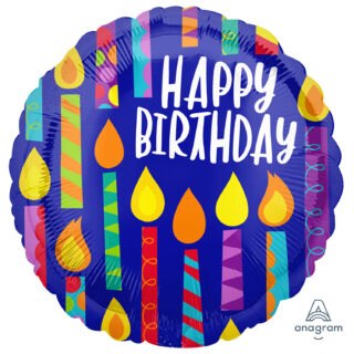 Anagram Candles Happy Birthday Standard HX Standard Foil Balloons S40