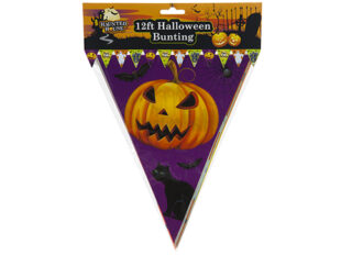 12FT PE HALLOWEEN BUNTING IN OPP BAG WITH HEADER CARD
