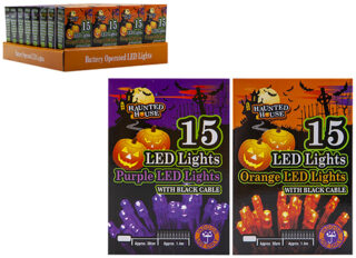 15 B/OP LED HALLOWEEN LIGHTS IN COL BOX & 32PC PDQ 2ASSTD