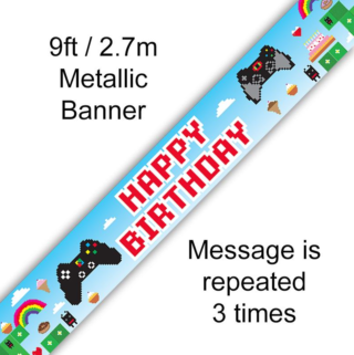 9ft Banner Blox Game Birthday Holographic