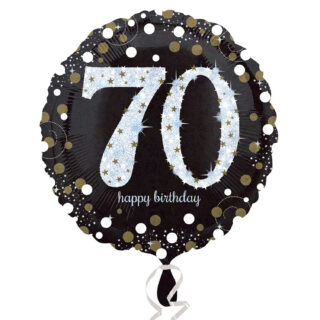 Anagram Gold Sparkling Celebration 70th Birthday Standard Foil Balloons S40