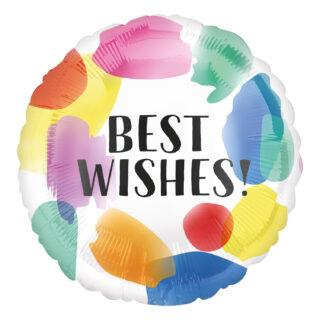 Anagram Best Wishes! Painted Swoosh Standard HX Foil Balloons S40