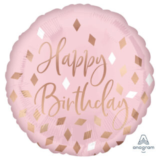 Anagram Blush Birthday Standard Foil Balloons S40