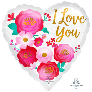 Anagram Love You Ombre Flowers Standard HX Foil Balloons S40