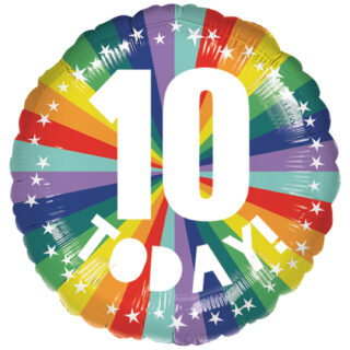 Anagram 10th Birthday Bright Rainbow Standard Foil Balloons S40