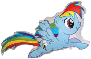Flexmetal My Little Pony Rainbow Dash Unpackaged 21″/53cm.h x 40″/102cm.w