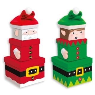 Stackable Boxes Elf / Santa