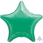 Anagram Metallic Green Star Unpackaged Standard Foil Balloons S15
