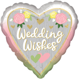 Anagram Wedding Wishes Ombre Standard HX Foil Balloons S40