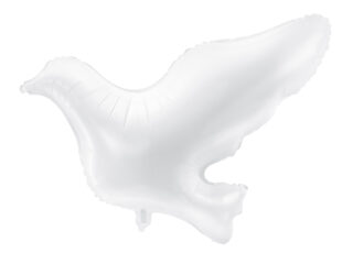 Party Deco Foil Balloon Dove, white, 77x66cm