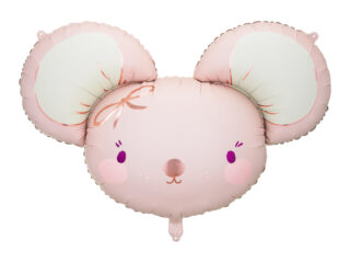 Party Deco Foil balloon Mouse, 96x64 cm, light pink
